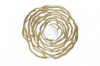 Зеркало декоративное в золотистой раме d85см (TT-00004037)