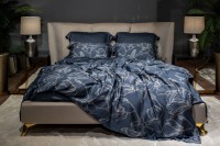 Пододеяльник принт тенсель Магнолия синий 145*210 (TT-00014146)