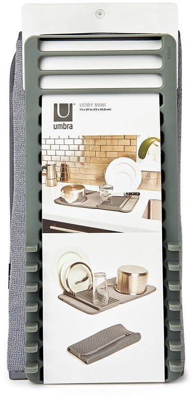 Коврик для сушки посуды udry, 33x50,8 см, темно-серый (54510)