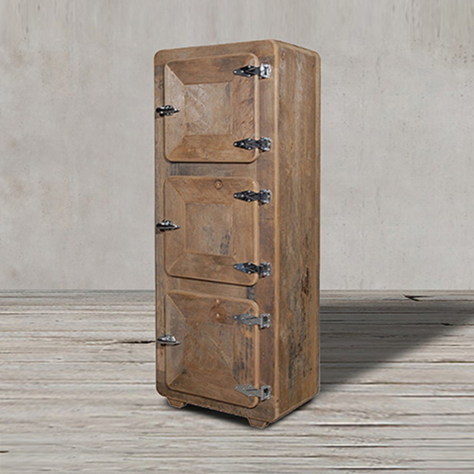 Шкаф Фриджи HA-LLFGY035TAVRPEZ, металл, дерево, Brown, ROOMERS FURNITURE