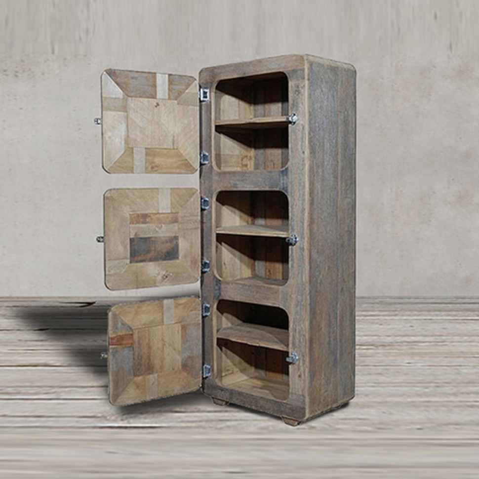 Шкаф Фриджи HA-LLFGY035TAVRPEZ, металл, дерево, Brown, ROOMERS FURNITURE