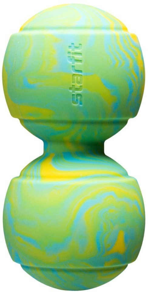 Мяч для МФР STARFIT RB-107, 12,5 x 6,3 см, силикагель, двойной, голубой/оранжевый (2109141)