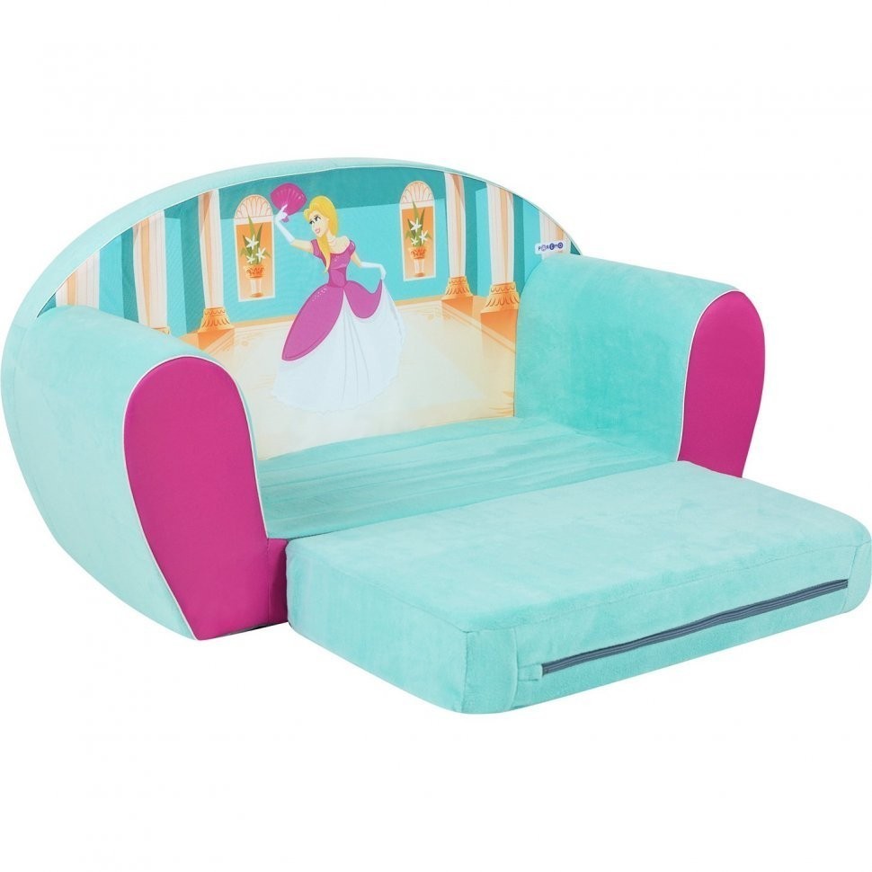 Раскладной бескаркасный (мягкий) детский диван серии "Сказки", Золушка (PCR320-119)