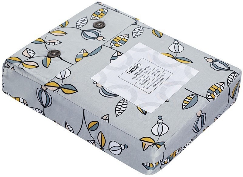 Комплект постельного белья "Ягоды тайги" из премиального сатина из коллекции russian north, 200х220 см (78453)