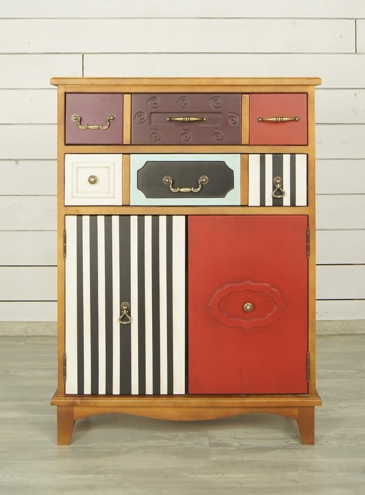 Вертикальный комод Gouache Birch (2 ящика) арт G20016ETG/1-ET