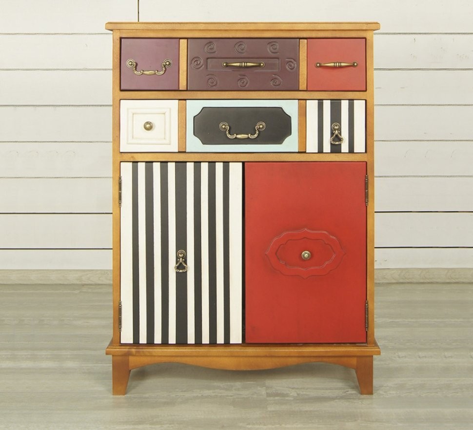 Вертикальный комод Gouache Birch (2 ящика) арт G20016ETG/1-ET