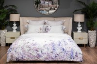 Комплект постельного белья сатин принт Фиори,сиренево-белый,200*220- 1шт,50*70 -2шт (TT-00015271)