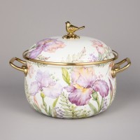 Набор кастрюль agness эмалированных серия &quot;irises&quot;, 6пр. 2,1л, 2,8л и 3,8л (950-607)