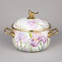 Набор кастрюль agness эмалированных серия &quot;irises&quot;, 6пр. 2,1л, 2,8л и 3,8л (950-607)