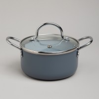 Кастрюля agness с антип. покр.  и стекл. крышкой 950 мл, 14*7 см (906-262)