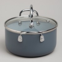 Кастрюля agness с антип. покр.  и стекл. крышкой 950 мл, 14*7 см (906-262)