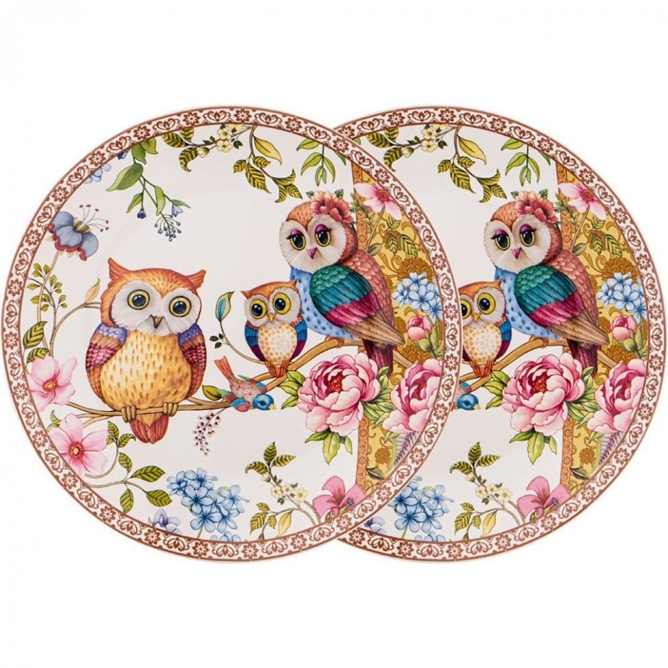 Набор из 2 тарелок закусочных "owls family" 20,5 см Lefard (104-788)