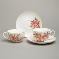 Чайный набор lefard &quot;корейская роза&quot; на 2 пер. 4 пр. 300 мл (590-679)
