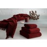 Полотенце банное с бахромой бордового цвета essential, 70х140 см (63146)
