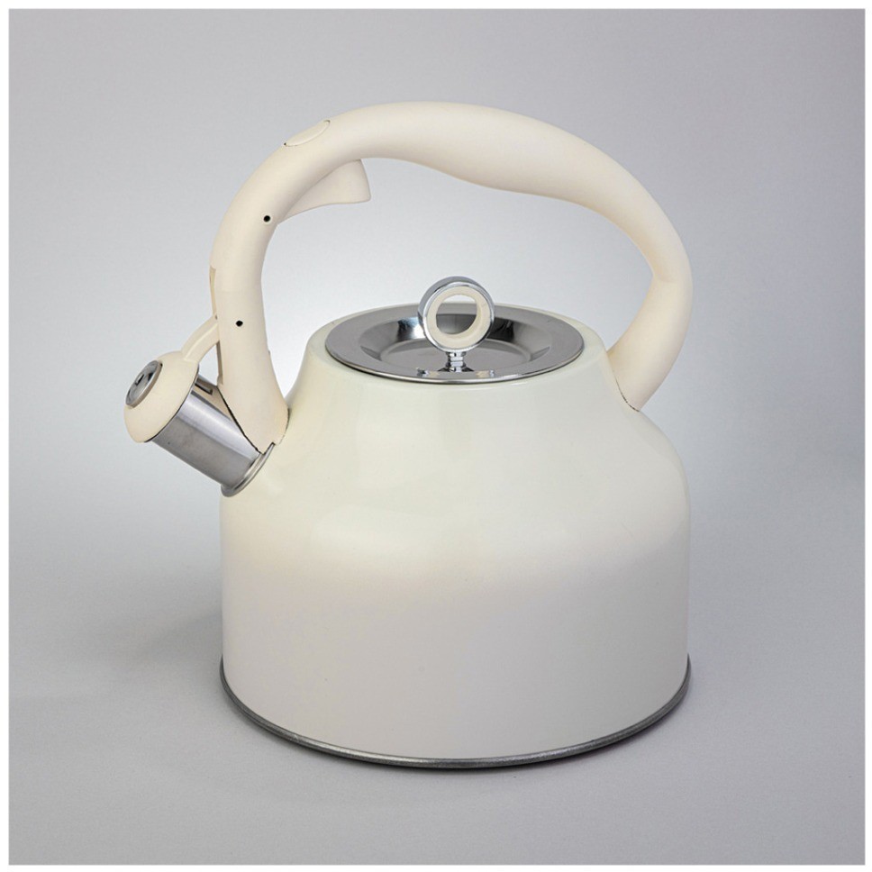 Чайник agness со свистком, 2,8 л, индукция, цвет - молочный градиент (916-422)
