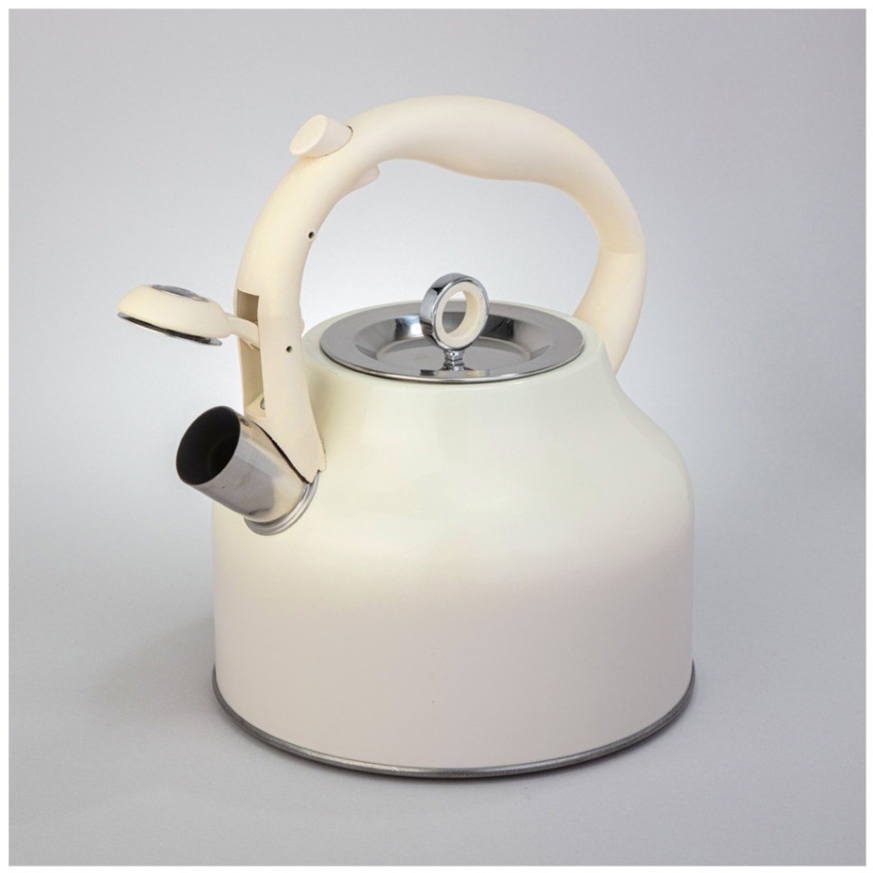 Чайник agness со свистком, 2,8 л, индукция, цвет - молочный градиент (916-422)