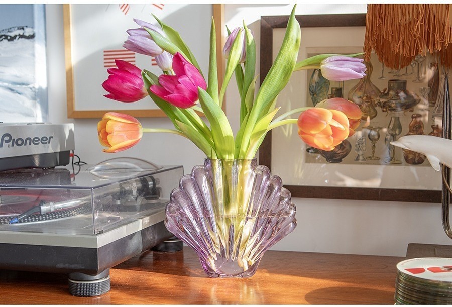 Ваза для цветов seashell, 18,5 см, лиловая (78574)