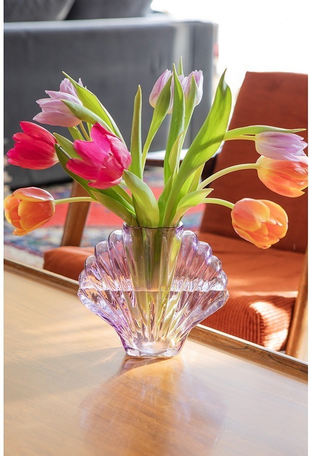 Ваза для цветов seashell, 18,5 см, лиловая (78574)