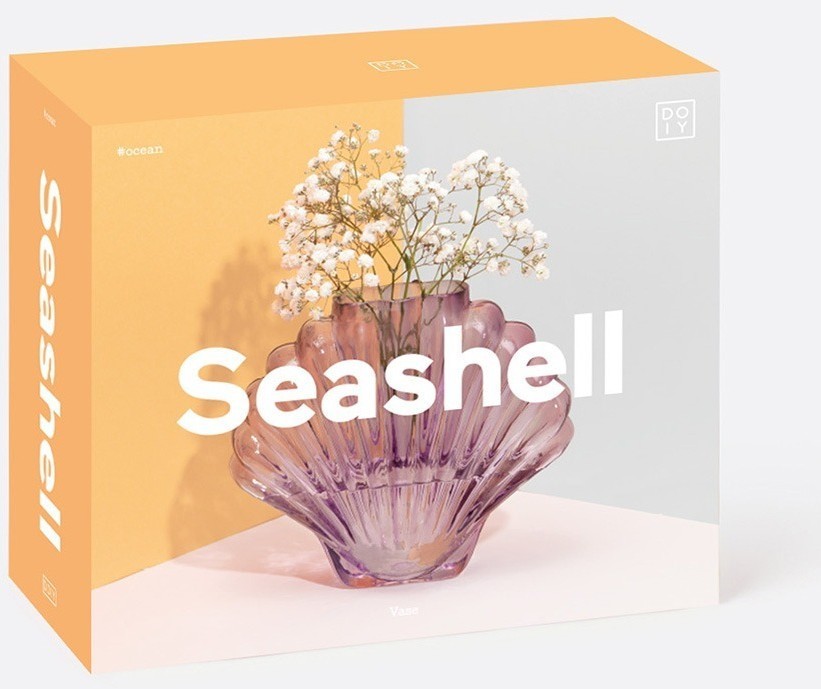 Ваза для цветов seashell, 18,5 см, лиловая (78574)