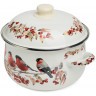 Кастрюля agness эмалированная с эмал.крышкой серия "снегири", 3.6 л, 22*13 см (934-748)