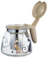 Заварочный чайник agness с фильтром &quot;парижские коты&quot;  900 мл. (885-118)