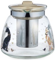 Заварочный чайник agness с фильтром &quot;парижские коты&quot;  900 мл. (885-118)