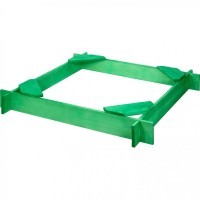 Деревянная песочница &quot;Ника&quot; (4 сидения, пропитка), цв. Зеленый (PS119-02)