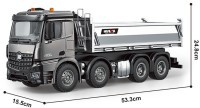 Радиоуправляемый самосвал 8х8 HUINA 13CH 1:14 (HN1536PRO)