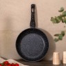 Сковорода agness с антипригарным покрытием "black marble", 22х4,5см (932-513)