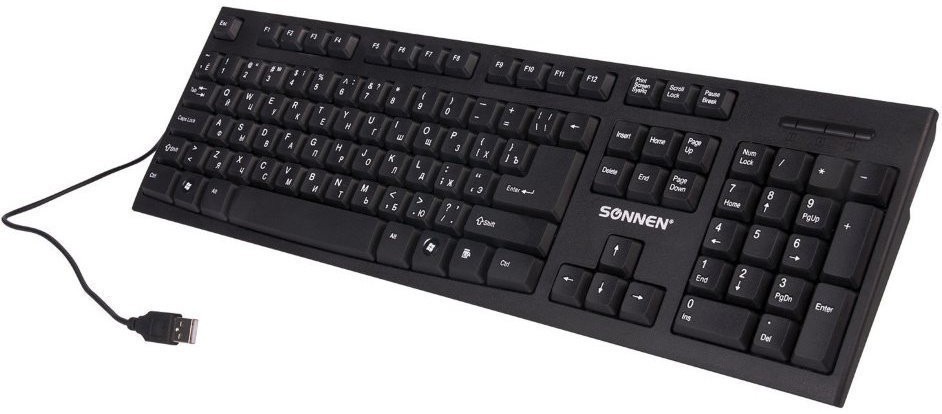 Клавиатура проводная USB Sonnen KB-330 (511277) (67050)