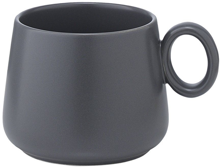 Набор из двух чайных пар темно-серого цвета из коллекции essential, 250 мл (75185)