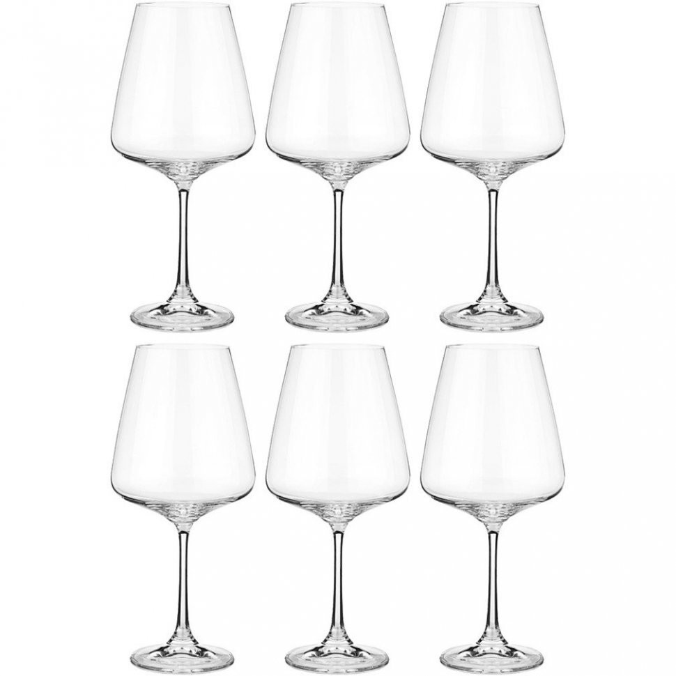 Набор бокалов для вина из 6 шт. "naomi / corvus" 570 мл. Crystal Bohemia (669-257)