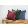 Чехол на подушку фактурный из хлопкового бархата бордового цвета  из коллекции essential, 45х45 см (74389)