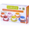 Чайный сервиз на 6 персон 12 предметов 250 мл LORAINE (27581)