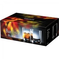 Набор стаканов для виски &quot;wellness&quot; (gold &amp; red) 280 мл.высота=10 см. Bohemia Crystal (674-564)