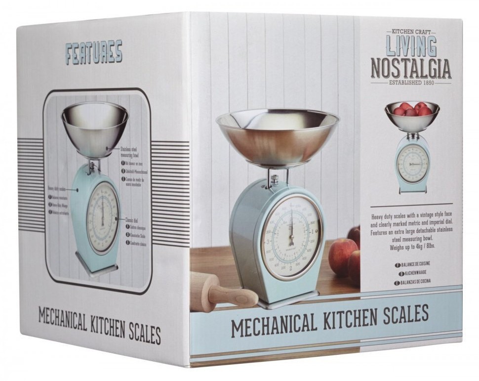 Kitchen Craft Весы кухонные механические  Living Nostalgia blue LNSCALEBLU