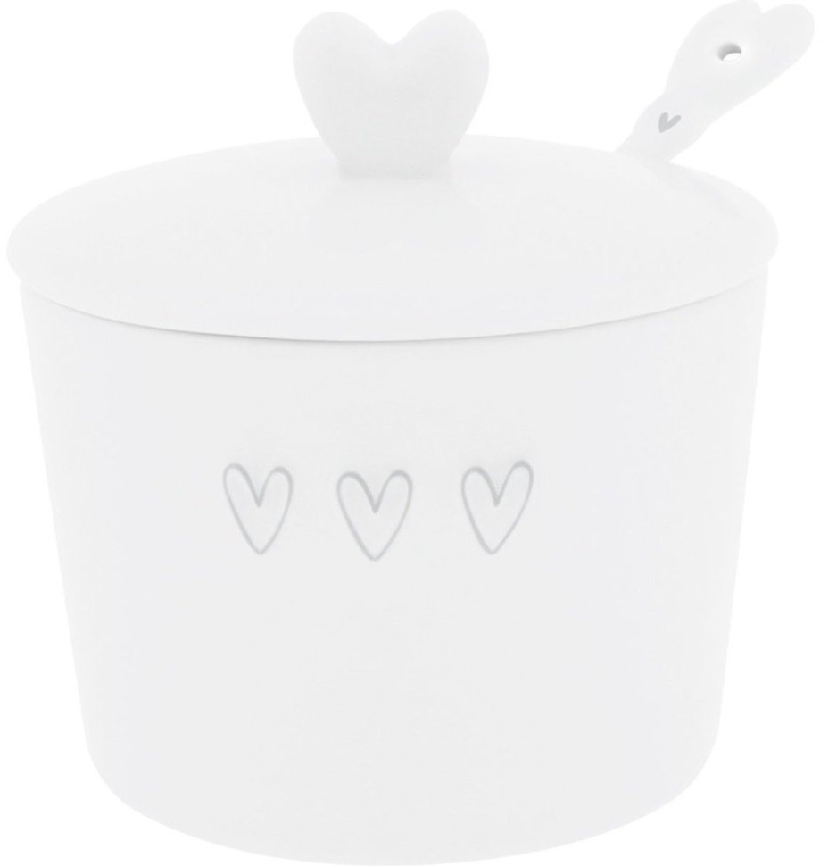 Bastion Collections Сахарница с ложкой White 3 Нearts Spoon Grey LI/SUGAR 001 GR