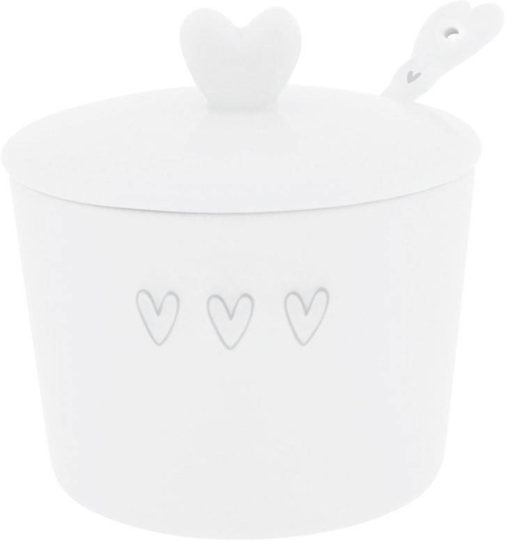 Bastion Collections Сахарница с ложкой White 3 Нearts Spoon Grey LI/SUGAR 001 GR