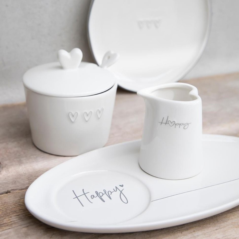 Bastion Collections Сахарница с ложкой White 3 Нearts Spoon Grey LI/SUGAR 001 GR