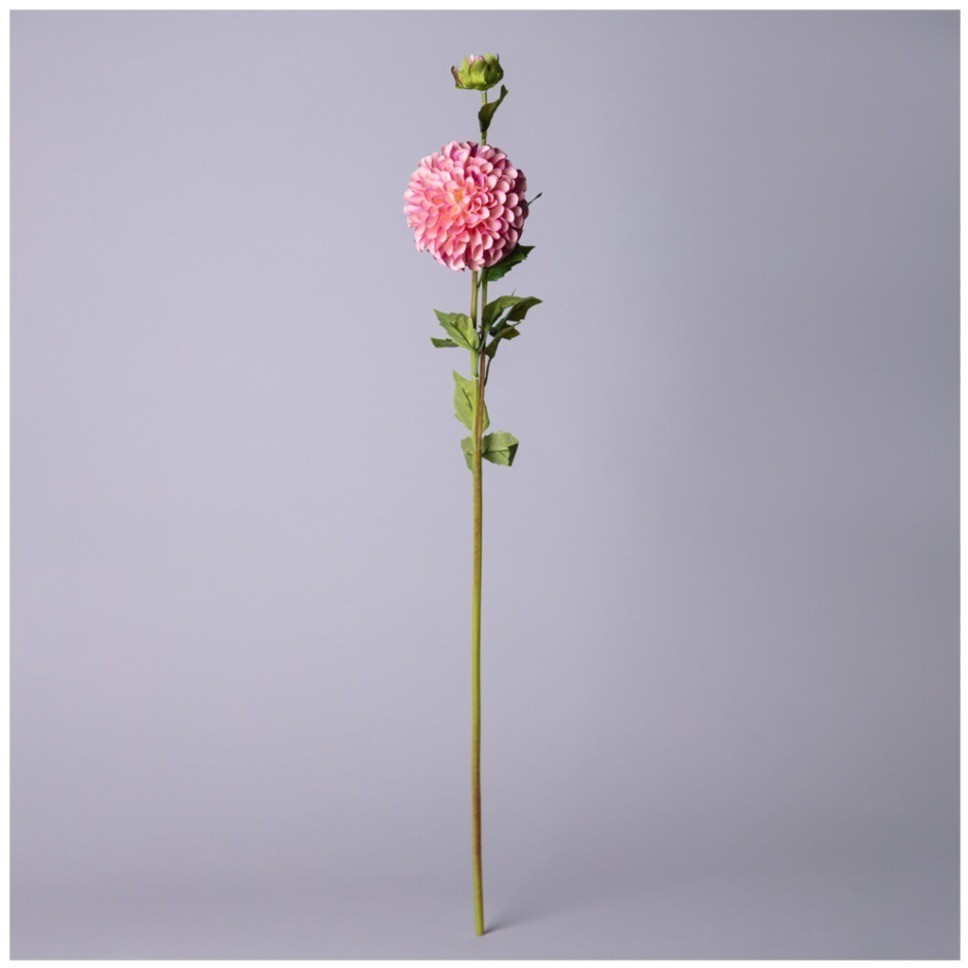 Цветок искусственный георгина длина=80см , цвет марсала  мал.уп.=36шт Lefard (535-430)