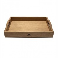 Поднос с ручками 42х30х6 см деревянный, дуб ДРБ-937/1