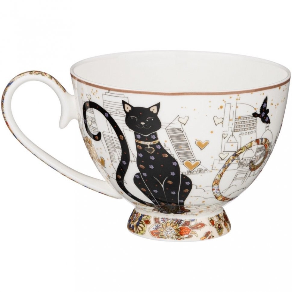 Чайный набор lefard "парижские коты" на 2 пер. 4 пр. 250 мл (104-831)