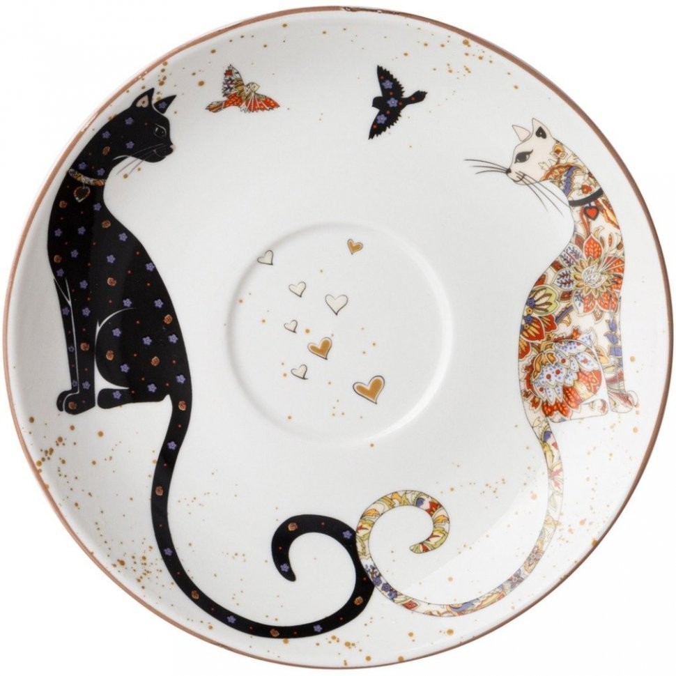 Чайный набор lefard "парижские коты" на 2 пер. 4 пр. 250 мл (104-831)