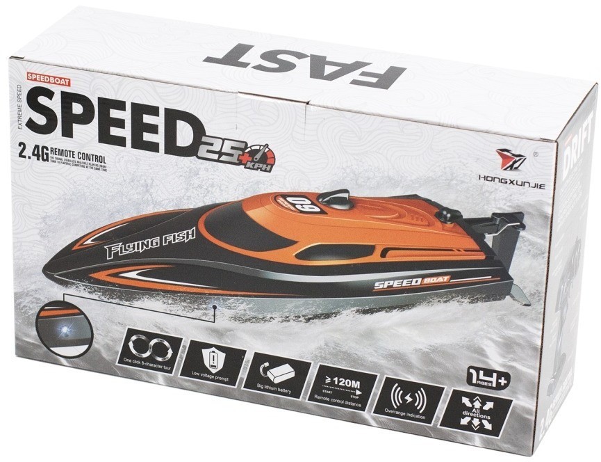 Радиоуправляемый катер (30 см, 25 км/ч, акб 700 mAh) (HJ812-B1)