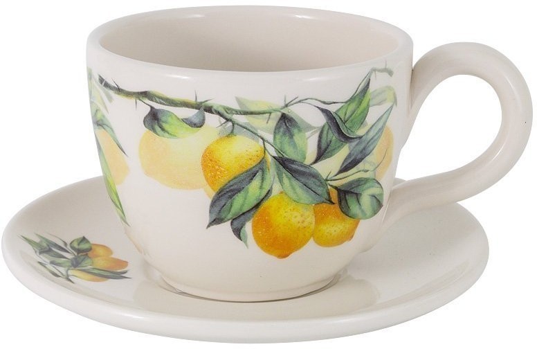 Чашка с блюдцем Лимоны, 0,4 л - JV3-933TP-30031