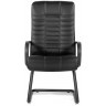 Кресло для приемных и переговорных Атлант, кожа, черное (71838)