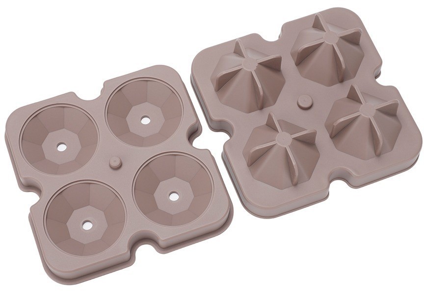 Форма для льда ice diamond, пепельно-розовая (77411)