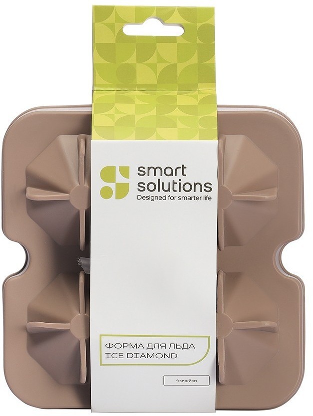 Форма для льда ice diamond, пепельно-розовая (77411)