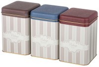 Набор емкостей для хранения &quot;elegance&quot; из 3-х штук, 10,5х10,5х16 см, 1,7л Agness (949-071)