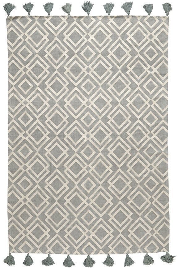 Ковер из хлопка с этническим узором Ромбы и кисточками из коллекции ethnic, 70х160 см (69445)